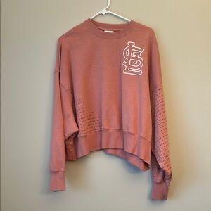 NIKE ST LOUIS CARDINALS WOMENS PINK STATEMENT CREW SWEATSHIRT